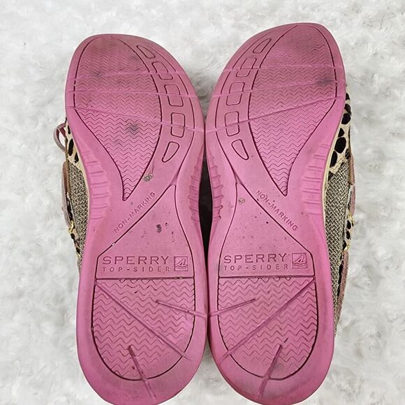 Sperry Bluefish Brown Leopard Print Pony Hair Boat Shoes Size 7.5 - Picture 7 of 9